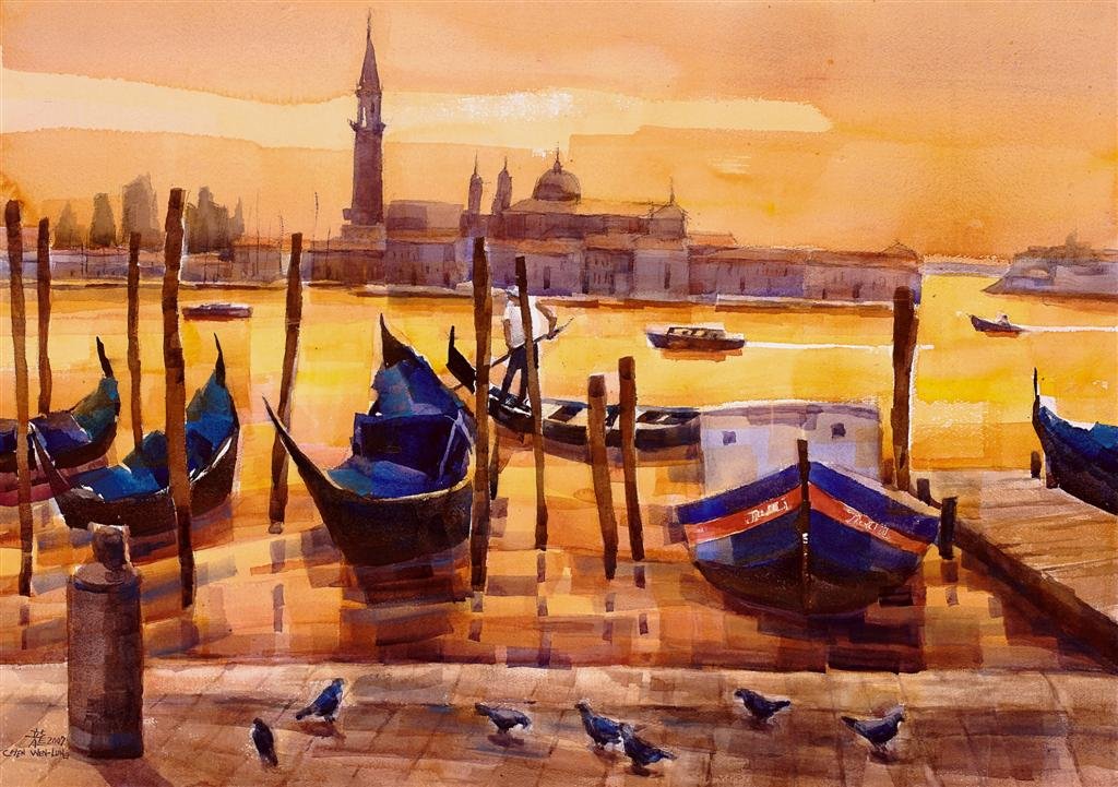 C018 陳文龍---威尼斯暮色 75x105cm 2007